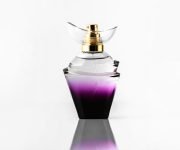 front-view-purple-silver-bottle-designed-beautiful-isolated-white-desk